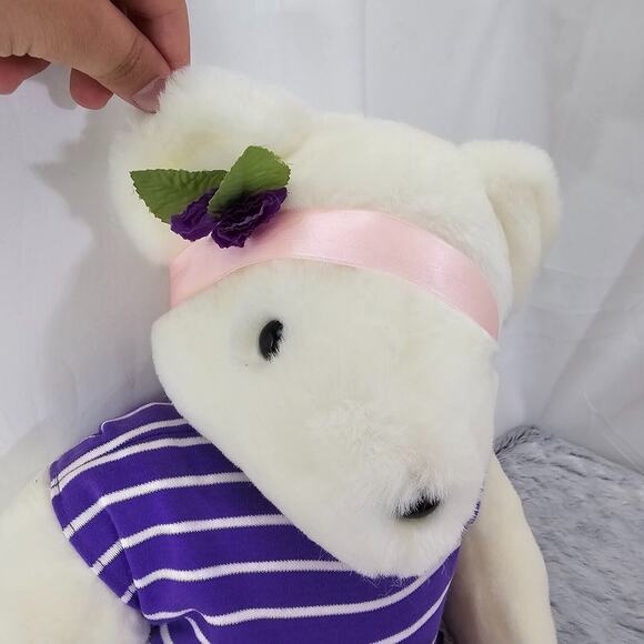 Vtg North American Bear Co Violet Exercise 1984 Purple Headband Jazzercise 19" - Picture 3 of 10